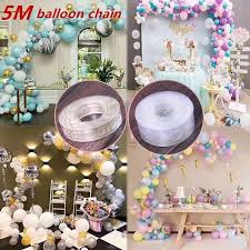 Click here to shop our balloons. 5m Transparent Balloon Decorating Strip Connect Chain Diy Balloon Arch Strip Tape Decor Wall Backdrop For Celebration Birthday Baby Shower Event Party Bridal Wedding Anniversary Festival Decoration Wish