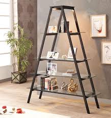 Some diy ideas are so simple and obvious, it's surprising to me that the internet hasn't already been flooded with their genius. Tempered Glass Shelves A Frame Stand Open Ladder Bookcase Marjen Of Chicago Chicago Discount Furniture