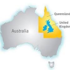 About queensland and its government. Map Of Queensland Australia With The Uk And Ireland Superimposed Download Scientific Diagram