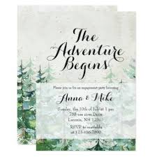 The Adventure Begins Rustic Engagement Party Invitation Zazzle Com Engagement Party Rustic Engagement Party Invitations Engagement Party Cards