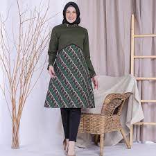 35 Model Baju Tunik Wanita Modern Batik Brokat