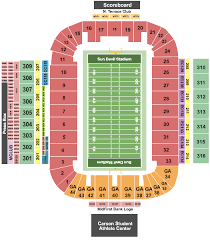 Sun Devil Stadium Tickets Box Office Seating Chart