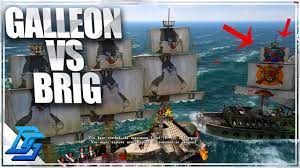 Pvp Ship Battle Galleon Vs Brig Atlas Gameplay Part 44 Youtube