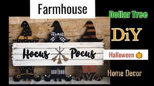 Dollar Tree Diy Farmhouse Halloween Decor Youtube Dollar Tree Halloween Decor Dollar Tree Halloween Fall Decor Dollar Tree