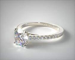 Platinum Petite Pave Cathedral Engagement Ring Exclusive Engagement Rings Pave Engagement Ring Cathedral Engagement Rings