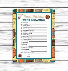 Birthday Celebration Word Search Pro Answers March Madness Word Scramble March Madness Party Game College Etsy In 2020 College Basketball Party March Madness Parties Basketball Party