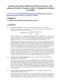 Solutions Manual Multinational Business Finance 13th Edition Eiteman Giao Dục