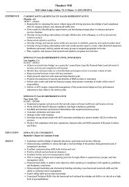 This free pharmaceutical sales representative job description sample template can help you attract an innovative and experienced pharmaceutical sales representative to your company. Specialty Sales Representative Resume Samples Velvet Jobs