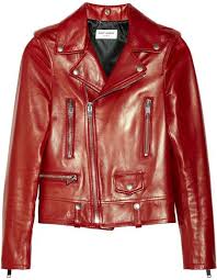 Red Leather Ysl Jacket Jackets Men Fashion Leather Jacket Cool Jackets For Men