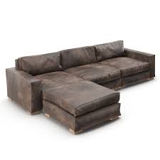 Material stainless steel, genuine leather, chrome. Restoration Hardware Maxwell Modular Leather Sofa 3d Model 29 Max Fbx Free3d