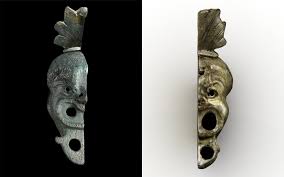 Terracotta oil lamp, on the discus an eques at full tilt on horseback wearing visored helmet and carrying round shield (parma equestris) and sword authentic ancient artifacts & coins. Matching Half Of 2 000 Year Old Lamp Found In Jerusalem Said Located In Budapest The Times Of Israel