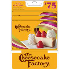I received a gift card to amazon at the time i did not use amazon and i was wondering what would i do with this card so i found out that you could go to amazon and buy any gift card that you would like so i did i bought one for cheesecake factory as a gift to someone else thank you so. 25 The Cheesecake Factory Gift Card 3 Pk Bjs Wholesale Club