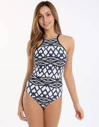 Seafolly Modern Tribe Dd High Neck Maillot Blue Size Uk 14 Lf172 Aa 10 Fashion Clothing Shoes Accessories Wo Swimwear Seafolly Swimwear Swimwear Beachwear