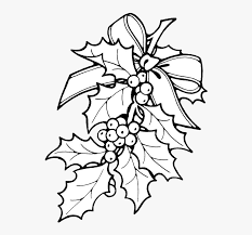 Christmas coloring page in a gentle grey scale. Png Freeuse Stock Holly At Getdrawings Com Free For Christmas Holly Coloring Pages Transparent Png Transparent Png Image Pngitem