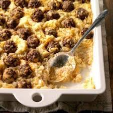 Spaghetti Squash Meatball Casserole Recipe Recipes Baked Hashbrown Recipes Cookbook Recipes