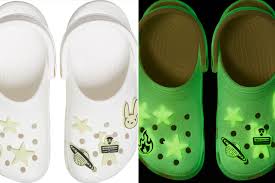 Crocs have always sparked a debate about whether they're the greatest shoes ever, the ugliest shoes ever, or both. Bad Bunny Designs Glow In The Dark Crocs And Otherworldly Jibbitz