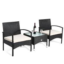 While most small conversation sets seat two people, there are other sets that have a larger seating capacity. Small Patio Furniture Outdoors The Home Depot