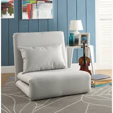 Folds down to convert into a bed for slumber parties. Loungie Relaxie Linen 5 Position Adjustable Convertible Floor Chair Beige Walmart Com Walmart Com