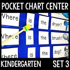 Kindergarten Pocket Chart Center Set 3 5 Sight Word Pocket Chart Activities