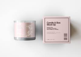 Glass Candle Mock Up With Box Glass Candle Candle Labels Candle Box
