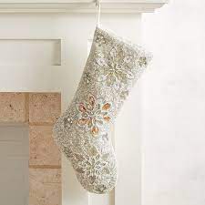 4.6 out of 5 stars. White Beaded Snowflake Stocking Pier 1 Imports Gold Christmas Stockings Christmas Stockings Christmas Stocking Hangers