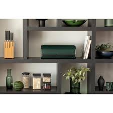 Our roll top bread bin has a flat top, so you can store canisters etc. Brabantia Roll Top Bread Bin 44 5x26 2x17 3cm Steel Pine Green