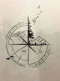 Travel Art Compass Tattoo Design Compass Tattoo Inspirational Tattoos