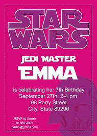 Please Wait Girls Star Wars Party Star Wars Birthday Party Star Wars Invitations