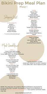 bikini prep meal plan phase 1 bikini meal phase plan prep bikini prep meal plan fitness model diet bikini diet