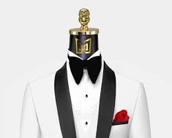 White wedding groom suit