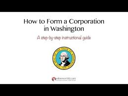 (1) the articles of incorporation must include: How To Incorporate In Washington State
