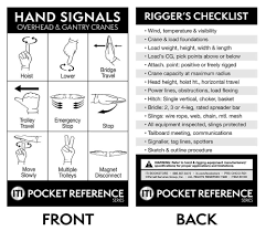 overhead gantry crane hand signal cards pocket size