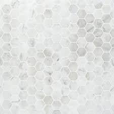 Inspired by the quarries of italian carrara, greek corinthian, and eldorado, eon delivers an exquisite combination of colors and veins that are the perfect complement to most styles. Carrara Marble Mosaic Tile 2 White Hexagon Tilebar Com