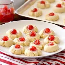 It's called coquito and it's like eggnog. Glazed Shortbread Almond Cookies With Cherries Mantecaditos These Traditional Puerto Rican Christmas Cook In 2020 Almond Cookies Holiday Cookie Recipes Cherry Cookies