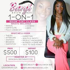 Our instructor brings well over 20 years of expertise to the course. Schedule Appointment With Banji Brow Bar