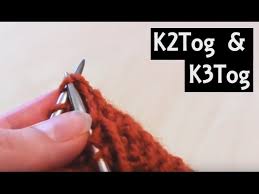 A basic stitch in knitting, k2tog (or knit two together) means exactly what it sounds like: How To Knit 2 Or 3 Stitches Together K2tog K3tog Decreases Beginner Knitting Lesson