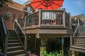 Guards are required when then deck is 24 (60 cm) above grade. Deck Parts Railings Staircases California Custom Decks