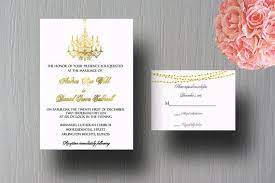 Custom Gold Chandelier Wedding Invitation With Response Card Gold Foil Wedding Invitatio Chandelier Wedding Invitations Wedding Invitations Elegant Invitations