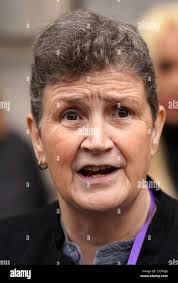 Jane Morrison, lead member of Scottish Covid Bereaved, speaks to the media  after giving evidence at the Covid-19 pandemic inquiry at George House in  Edinburgh. Picture date: Friday October 27, 2023 Stock