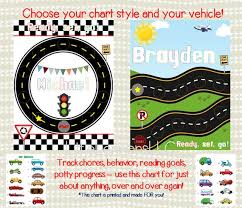 Race Car Incentive Chart Personalized Reward Chart Sticker Chart Laminated Star Reading Potty Chart Chore Chart Kids Behavior
