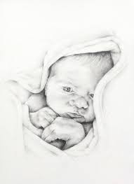 Welcome to pencil pic drawings drawing is rather like playing chess: Baby Portrait Commission Pencil Drawing Baby Sky Design Ethical Nursery Art Portraits Prints