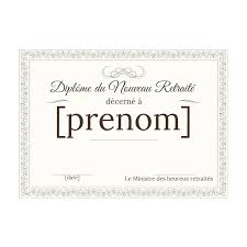 Diplome De Nouveau Retraite A Imprimer Scrapbooking Retraite Retraite Carte