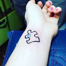 Autism Puzzle Piece Tattoo Black And White Autism Puzzle Piece Tattoo For My Students Puzzle Piece Tattoo Pieces Tattoo Hawaiian Tattoo