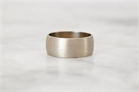 Matte Gold Band Brushed Wedding Ring Unique Gold Ring 7 Mm Extra Wide Cigar Band 14k White Gold Unique Gold Rings Wedding Rings 14k White Gold Wedding Band