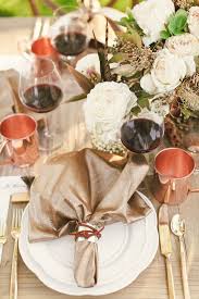 Close to the fremont theater, and city, county, government center. Equestrian Inspired Wedding Ideas Ruffled Copper Wedding Table Setting Photos Table Settings