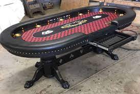 Poker Table With Raised Arm Rests Lights Custom Poker Tables Poker Table Poker