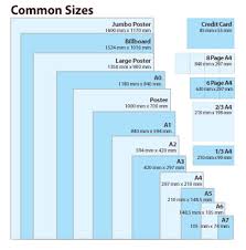 43 clean paper size chart for printing