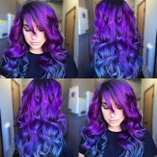 Love The Vivid Ness Of This Color And The Progression From Purple To Blue Hair Styles Cool Hair Color Cool Hairstyles