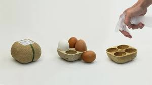 Used paper plates (as long as they don't have a waxy coating) 14. Biopack By George Bosnas Is Packaging Made From Seeds That Grow When Planted Egg Packaging Egg Carton Eggs