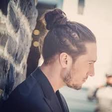 Image Result For Man Bun Shape Up Mens Braids Hairstyles Long Hair Styles Curly Hair Styles